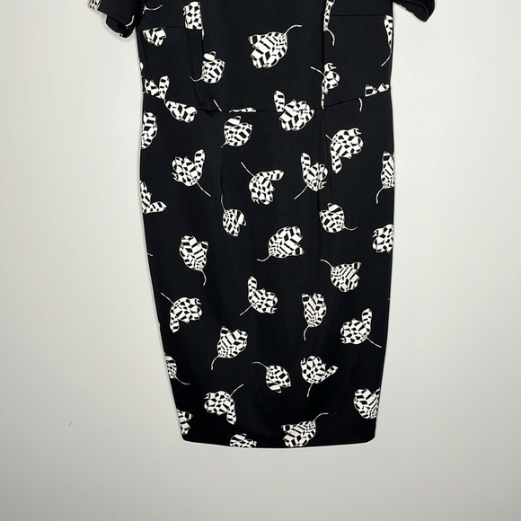 VINCE CAMUTO Women’s Black White Floral Artsy Dress Size 1X - Picture 4 of 8